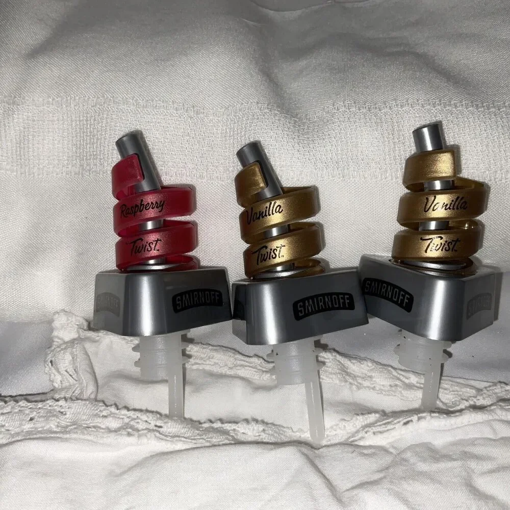 Smirnoff Vodka Raspberry Vanilla Liquor Dispensers Bottle Stoppers Pourers Lot/5
